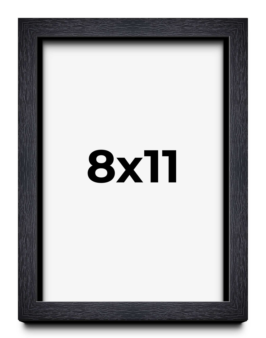8x11 Shadow Box 1" Depth Black Picture Frame - UV Acrylic, Backing, Hanging Hardware